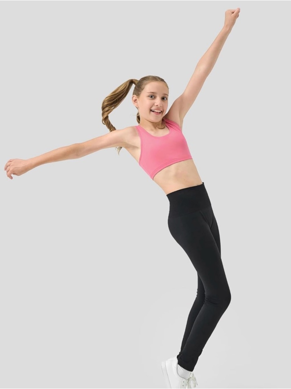 Girls Pink Sports Bra Large